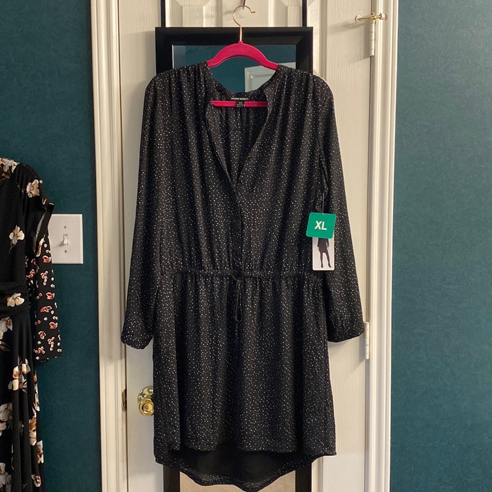 Black and white dot dress